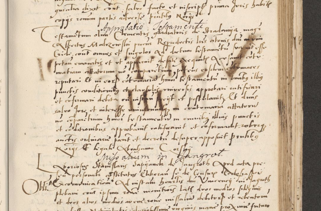 Zdjęcie nr 233 dla obiektu archiwalnego: Acta actorum causarum, sentenciarum et obligacionum coram reverendo patre domino Paulo Crassowsky Warssoviensi et Omnium Sanctorum preposito, canonico et officiali generali Cracoviensi ad annum Domini millesimum quingentesimum quadraresimum quatrum, cuius indicio est secunda pontificatus sanctissimi in Christo patris et domini nostri domini Pauli divina providencia pape tercii anno ipsius decimo, a die ac mense infrascriptis feliciter continuantur