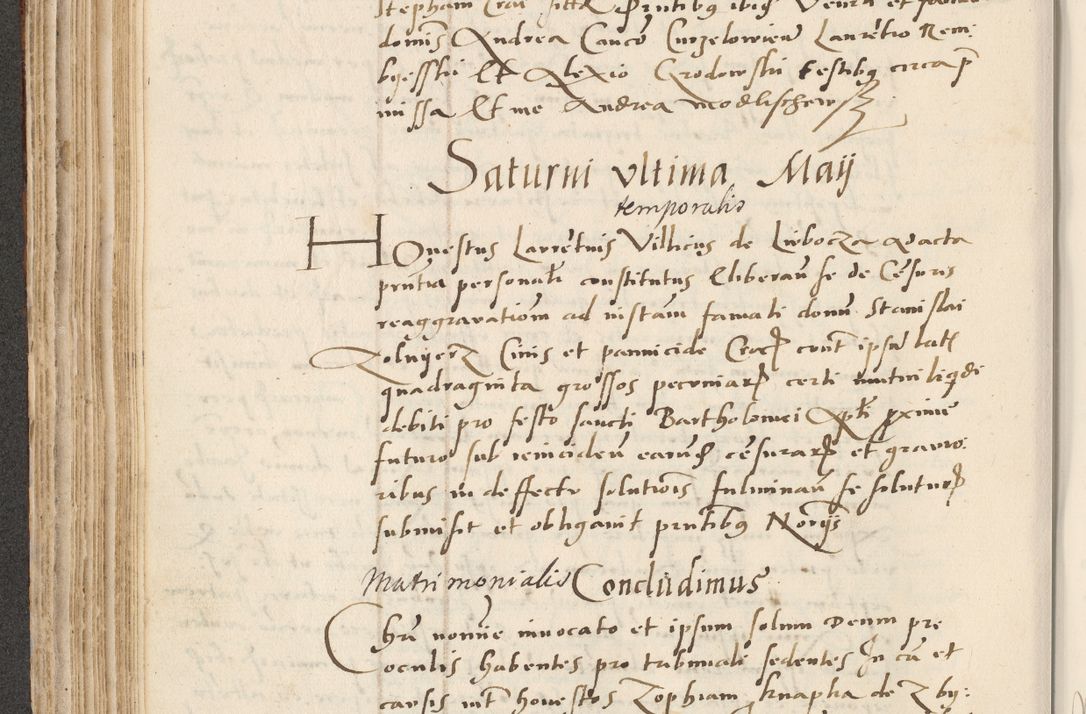 Zdjęcie nr 228 dla obiektu archiwalnego: Acta actorum causarum, sentenciarum et obligacionum coram reverendo patre domino Paulo Crassowsky Warssoviensi et Omnium Sanctorum preposito, canonico et officiali generali Cracoviensi ad annum Domini millesimum quingentesimum quadraresimum quatrum, cuius indicio est secunda pontificatus sanctissimi in Christo patris et domini nostri domini Pauli divina providencia pape tercii anno ipsius decimo, a die ac mense infrascriptis feliciter continuantur