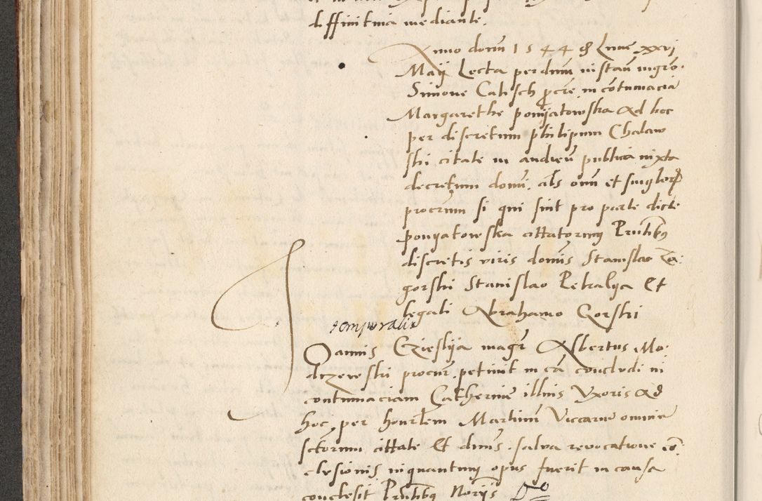Zdjęcie nr 214 dla obiektu archiwalnego: Acta actorum causarum, sentenciarum et obligacionum coram reverendo patre domino Paulo Crassowsky Warssoviensi et Omnium Sanctorum preposito, canonico et officiali generali Cracoviensi ad annum Domini millesimum quingentesimum quadraresimum quatrum, cuius indicio est secunda pontificatus sanctissimi in Christo patris et domini nostri domini Pauli divina providencia pape tercii anno ipsius decimo, a die ac mense infrascriptis feliciter continuantur