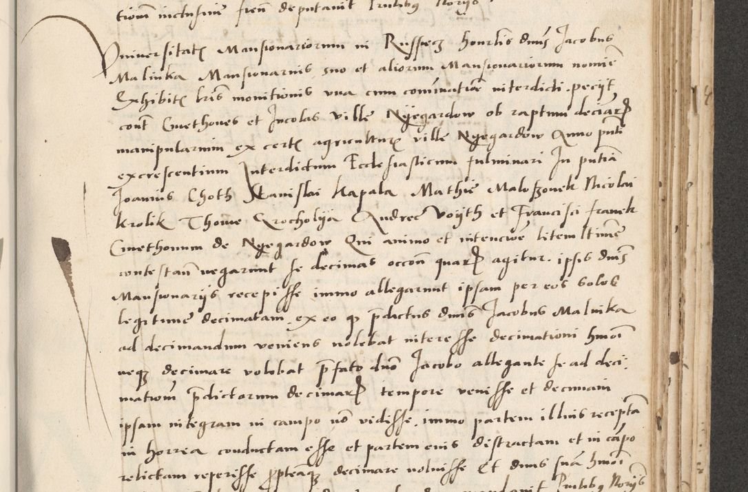 Zdjęcie nr 409 dla obiektu archiwalnego: Acta actorum causarum, sentenciarum et obligacionum coram reverendo patre domino Paulo Crassowsky Warssoviensi et Omnium Sanctorum preposito, canonico et officiali generali Cracoviensi ad annum Domini millesimum quingentesimum quadraresimum quatrum, cuius indicio est secunda pontificatus sanctissimi in Christo patris et domini nostri domini Pauli divina providencia pape tercii anno ipsius decimo, a die ac mense infrascriptis feliciter continuantur