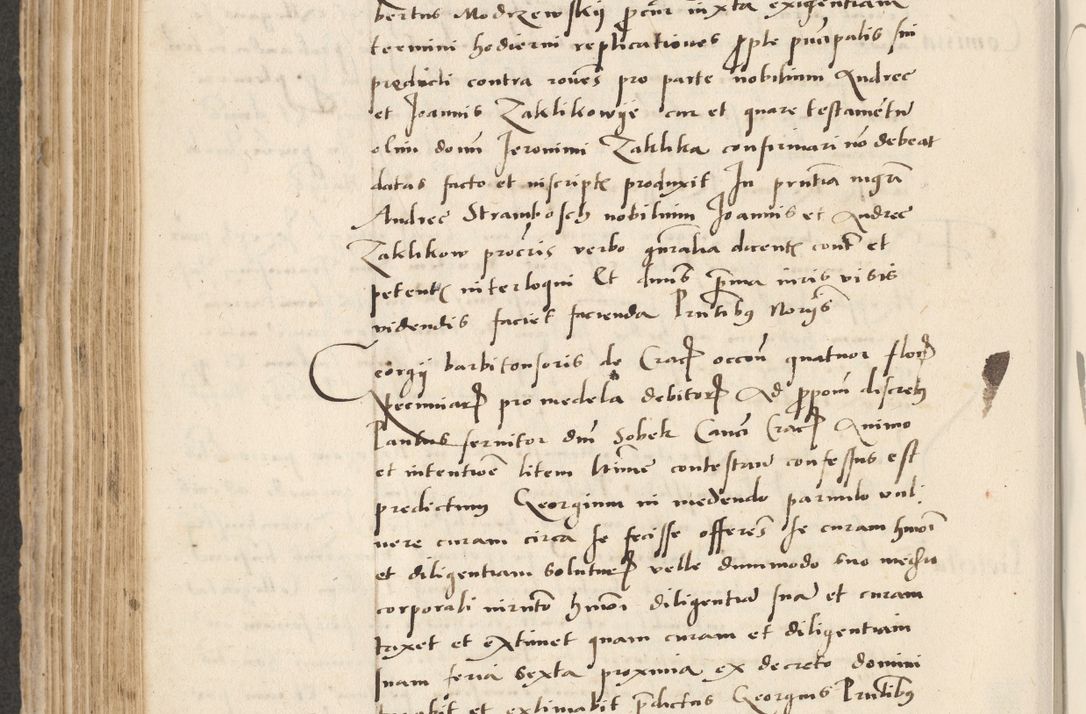 Zdjęcie nr 408 dla obiektu archiwalnego: Acta actorum causarum, sentenciarum et obligacionum coram reverendo patre domino Paulo Crassowsky Warssoviensi et Omnium Sanctorum preposito, canonico et officiali generali Cracoviensi ad annum Domini millesimum quingentesimum quadraresimum quatrum, cuius indicio est secunda pontificatus sanctissimi in Christo patris et domini nostri domini Pauli divina providencia pape tercii anno ipsius decimo, a die ac mense infrascriptis feliciter continuantur