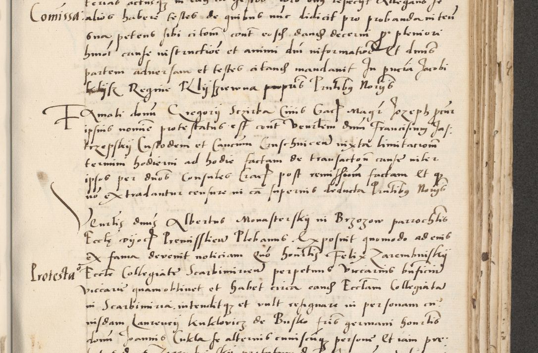 Zdjęcie nr 407 dla obiektu archiwalnego: Acta actorum causarum, sentenciarum et obligacionum coram reverendo patre domino Paulo Crassowsky Warssoviensi et Omnium Sanctorum preposito, canonico et officiali generali Cracoviensi ad annum Domini millesimum quingentesimum quadraresimum quatrum, cuius indicio est secunda pontificatus sanctissimi in Christo patris et domini nostri domini Pauli divina providencia pape tercii anno ipsius decimo, a die ac mense infrascriptis feliciter continuantur