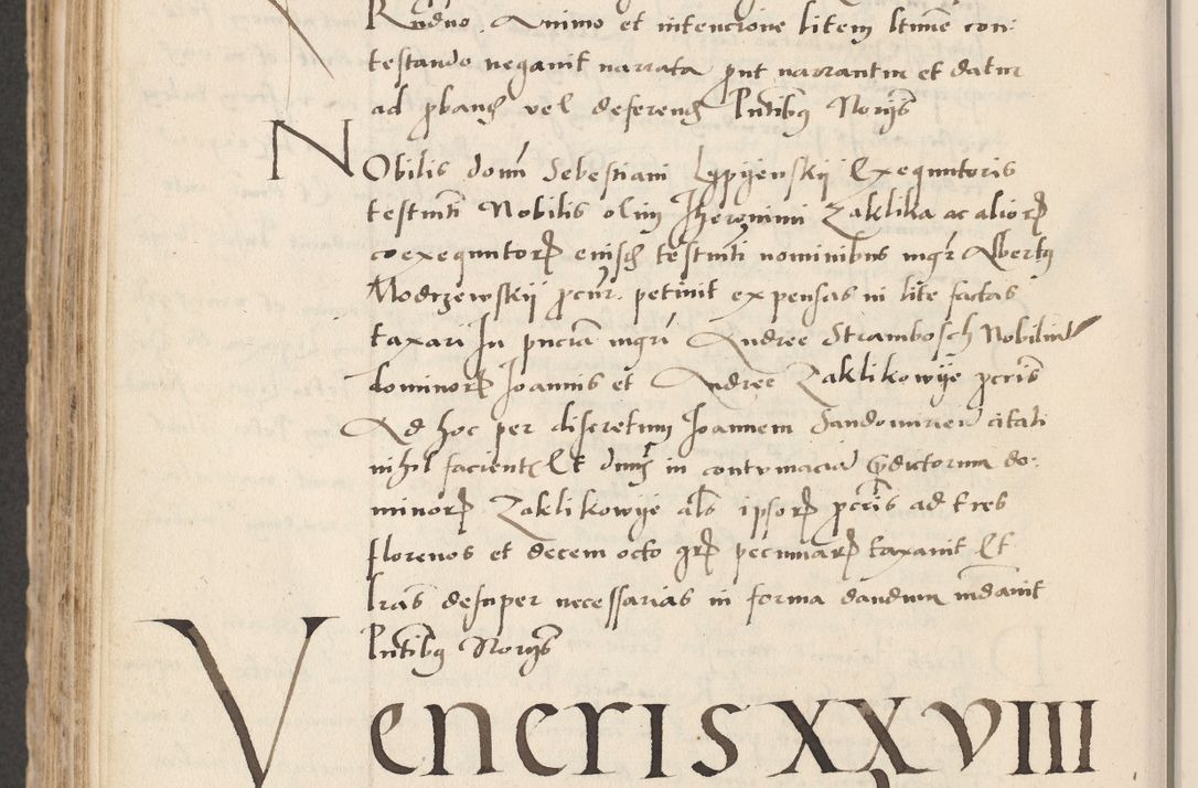 Zdjęcie nr 602 dla obiektu archiwalnego: Acta actorum causarum, sentenciarum et obligacionum coram reverendo patre domino Paulo Crassowsky Warssoviensi et Omnium Sanctorum preposito, canonico et officiali generali Cracoviensi ad annum Domini millesimum quingentesimum quadraresimum quatrum, cuius indicio est secunda pontificatus sanctissimi in Christo patris et domini nostri domini Pauli divina providencia pape tercii anno ipsius decimo, a die ac mense infrascriptis feliciter continuantur