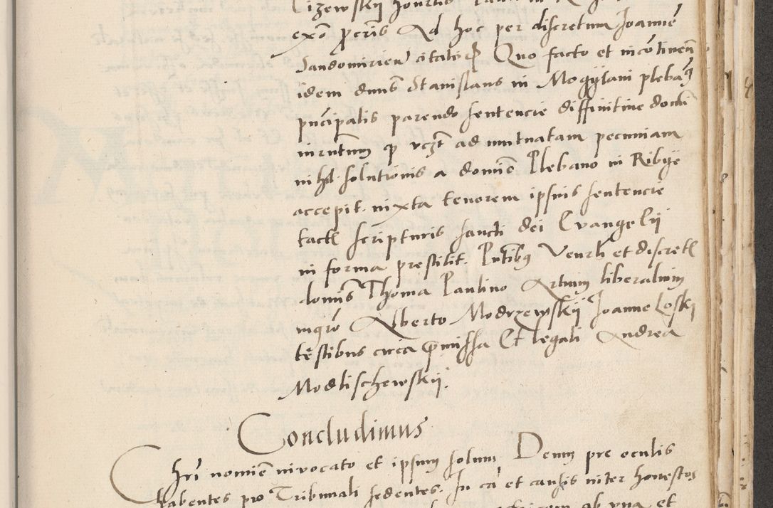 Zdjęcie nr 597 dla obiektu archiwalnego: Acta actorum causarum, sentenciarum et obligacionum coram reverendo patre domino Paulo Crassowsky Warssoviensi et Omnium Sanctorum preposito, canonico et officiali generali Cracoviensi ad annum Domini millesimum quingentesimum quadraresimum quatrum, cuius indicio est secunda pontificatus sanctissimi in Christo patris et domini nostri domini Pauli divina providencia pape tercii anno ipsius decimo, a die ac mense infrascriptis feliciter continuantur