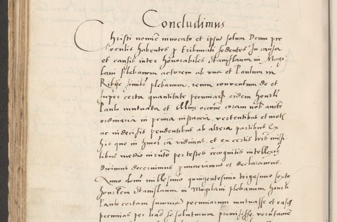 Zdjęcie nr 596 dla obiektu archiwalnego: Acta actorum causarum, sentenciarum et obligacionum coram reverendo patre domino Paulo Crassowsky Warssoviensi et Omnium Sanctorum preposito, canonico et officiali generali Cracoviensi ad annum Domini millesimum quingentesimum quadraresimum quatrum, cuius indicio est secunda pontificatus sanctissimi in Christo patris et domini nostri domini Pauli divina providencia pape tercii anno ipsius decimo, a die ac mense infrascriptis feliciter continuantur