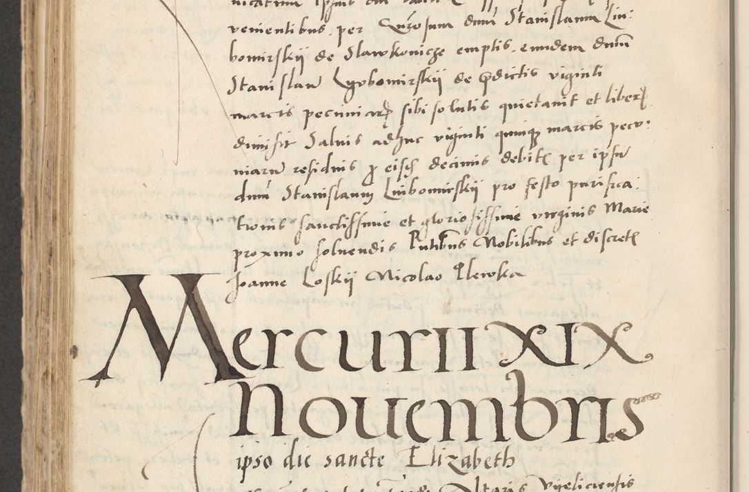 Zdjęcie nr 586 dla obiektu archiwalnego: Acta actorum causarum, sentenciarum et obligacionum coram reverendo patre domino Paulo Crassowsky Warssoviensi et Omnium Sanctorum preposito, canonico et officiali generali Cracoviensi ad annum Domini millesimum quingentesimum quadraresimum quatrum, cuius indicio est secunda pontificatus sanctissimi in Christo patris et domini nostri domini Pauli divina providencia pape tercii anno ipsius decimo, a die ac mense infrascriptis feliciter continuantur