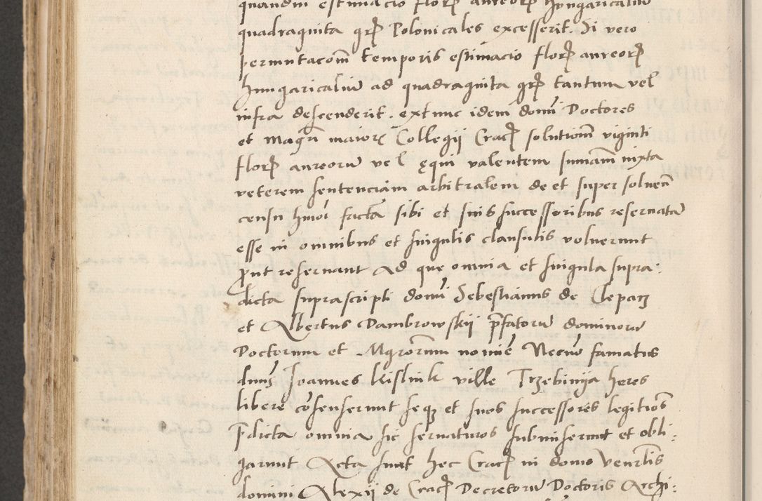Zdjęcie nr 582 dla obiektu archiwalnego: Acta actorum causarum, sentenciarum et obligacionum coram reverendo patre domino Paulo Crassowsky Warssoviensi et Omnium Sanctorum preposito, canonico et officiali generali Cracoviensi ad annum Domini millesimum quingentesimum quadraresimum quatrum, cuius indicio est secunda pontificatus sanctissimi in Christo patris et domini nostri domini Pauli divina providencia pape tercii anno ipsius decimo, a die ac mense infrascriptis feliciter continuantur