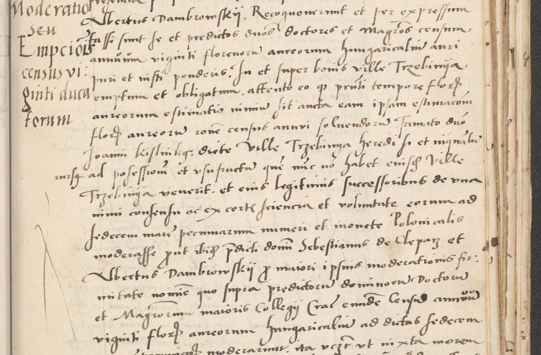 Zdjęcie nr 581 dla obiektu archiwalnego: Acta actorum causarum, sentenciarum et obligacionum coram reverendo patre domino Paulo Crassowsky Warssoviensi et Omnium Sanctorum preposito, canonico et officiali generali Cracoviensi ad annum Domini millesimum quingentesimum quadraresimum quatrum, cuius indicio est secunda pontificatus sanctissimi in Christo patris et domini nostri domini Pauli divina providencia pape tercii anno ipsius decimo, a die ac mense infrascriptis feliciter continuantur