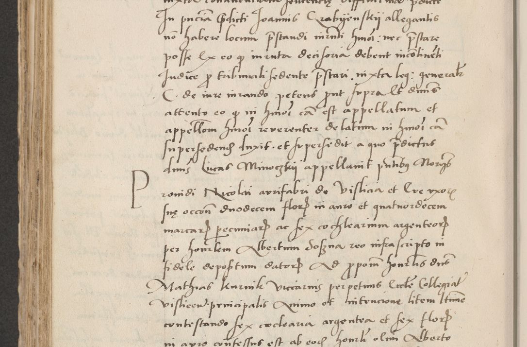 Zdjęcie nr 576 dla obiektu archiwalnego: Acta actorum causarum, sentenciarum et obligacionum coram reverendo patre domino Paulo Crassowsky Warssoviensi et Omnium Sanctorum preposito, canonico et officiali generali Cracoviensi ad annum Domini millesimum quingentesimum quadraresimum quatrum, cuius indicio est secunda pontificatus sanctissimi in Christo patris et domini nostri domini Pauli divina providencia pape tercii anno ipsius decimo, a die ac mense infrascriptis feliciter continuantur