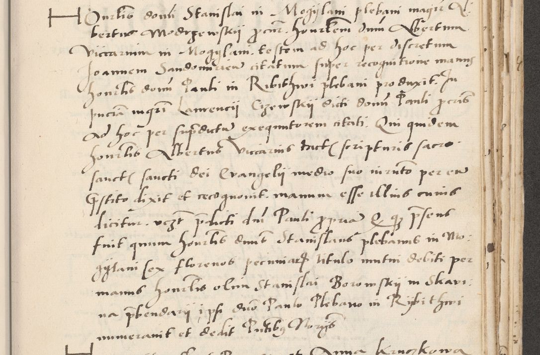 Zdjęcie nr 571 dla obiektu archiwalnego: Acta actorum causarum, sentenciarum et obligacionum coram reverendo patre domino Paulo Crassowsky Warssoviensi et Omnium Sanctorum preposito, canonico et officiali generali Cracoviensi ad annum Domini millesimum quingentesimum quadraresimum quatrum, cuius indicio est secunda pontificatus sanctissimi in Christo patris et domini nostri domini Pauli divina providencia pape tercii anno ipsius decimo, a die ac mense infrascriptis feliciter continuantur