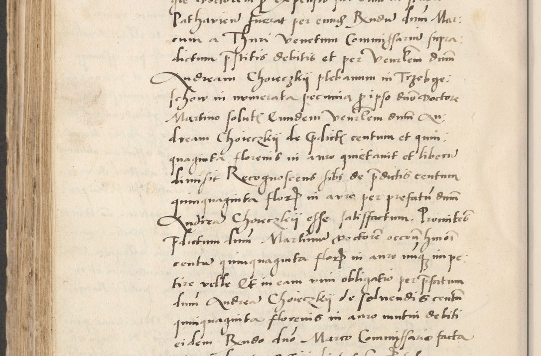 Zdjęcie nr 570 dla obiektu archiwalnego: Acta actorum causarum, sentenciarum et obligacionum coram reverendo patre domino Paulo Crassowsky Warssoviensi et Omnium Sanctorum preposito, canonico et officiali generali Cracoviensi ad annum Domini millesimum quingentesimum quadraresimum quatrum, cuius indicio est secunda pontificatus sanctissimi in Christo patris et domini nostri domini Pauli divina providencia pape tercii anno ipsius decimo, a die ac mense infrascriptis feliciter continuantur