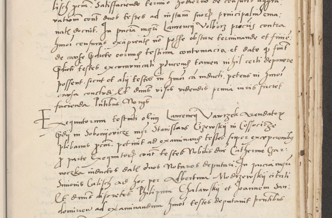 Zdjęcie nr 567 dla obiektu archiwalnego: Acta actorum causarum, sentenciarum et obligacionum coram reverendo patre domino Paulo Crassowsky Warssoviensi et Omnium Sanctorum preposito, canonico et officiali generali Cracoviensi ad annum Domini millesimum quingentesimum quadraresimum quatrum, cuius indicio est secunda pontificatus sanctissimi in Christo patris et domini nostri domini Pauli divina providencia pape tercii anno ipsius decimo, a die ac mense infrascriptis feliciter continuantur