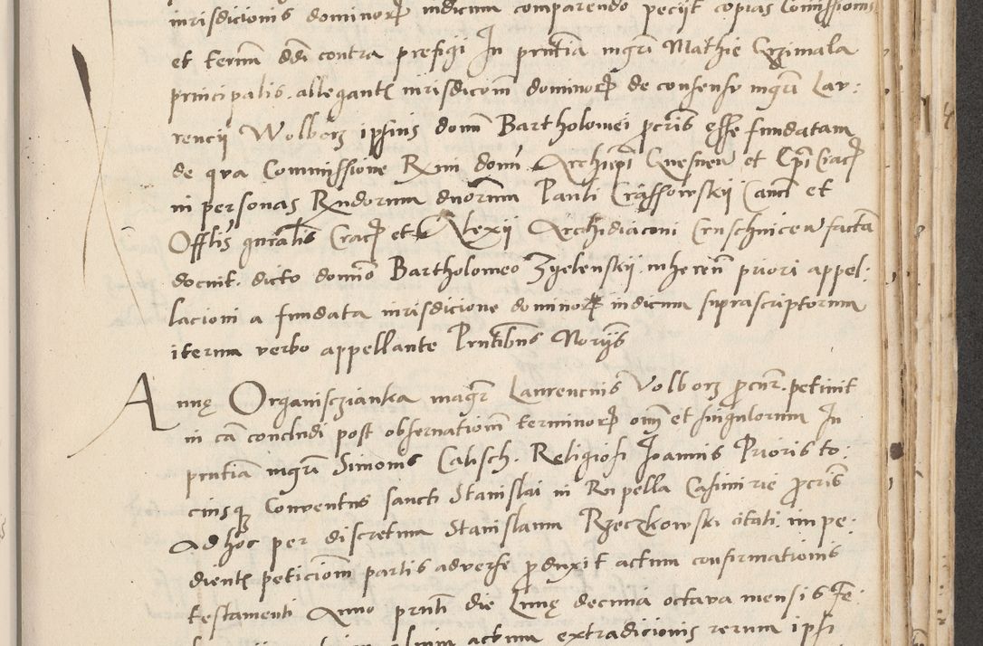 Zdjęcie nr 563 dla obiektu archiwalnego: Acta actorum causarum, sentenciarum et obligacionum coram reverendo patre domino Paulo Crassowsky Warssoviensi et Omnium Sanctorum preposito, canonico et officiali generali Cracoviensi ad annum Domini millesimum quingentesimum quadraresimum quatrum, cuius indicio est secunda pontificatus sanctissimi in Christo patris et domini nostri domini Pauli divina providencia pape tercii anno ipsius decimo, a die ac mense infrascriptis feliciter continuantur