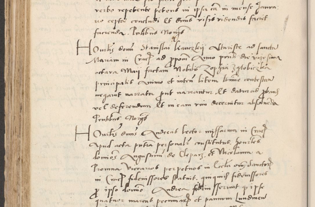 Zdjęcie nr 564 dla obiektu archiwalnego: Acta actorum causarum, sentenciarum et obligacionum coram reverendo patre domino Paulo Crassowsky Warssoviensi et Omnium Sanctorum preposito, canonico et officiali generali Cracoviensi ad annum Domini millesimum quingentesimum quadraresimum quatrum, cuius indicio est secunda pontificatus sanctissimi in Christo patris et domini nostri domini Pauli divina providencia pape tercii anno ipsius decimo, a die ac mense infrascriptis feliciter continuantur
