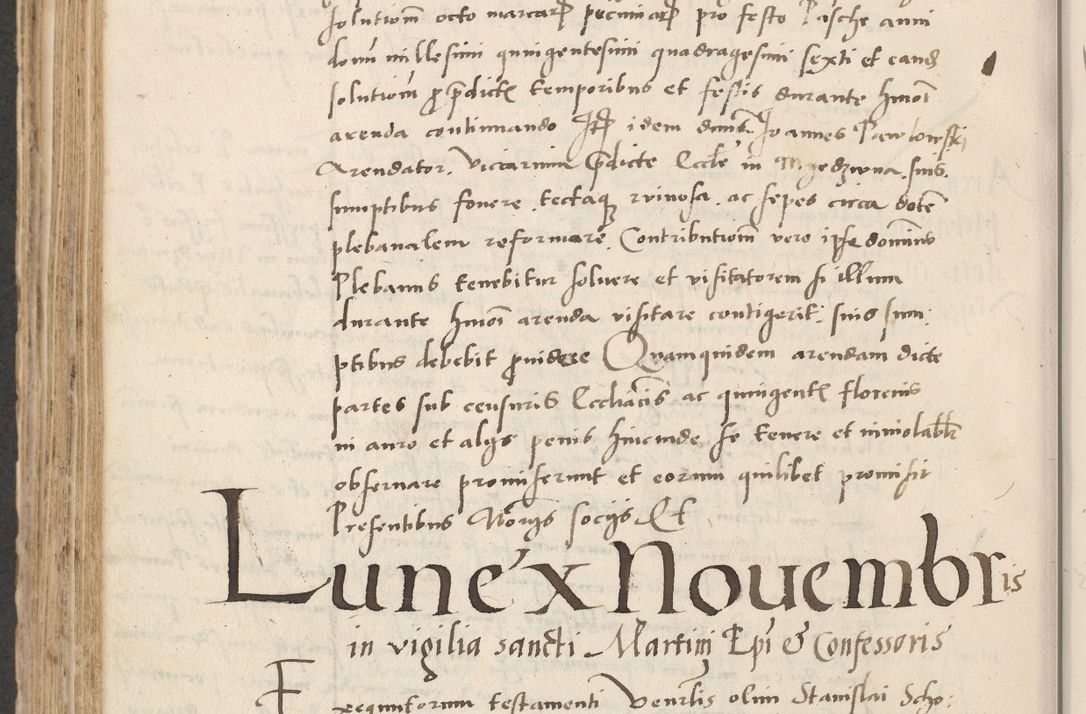 Zdjęcie nr 562 dla obiektu archiwalnego: Acta actorum causarum, sentenciarum et obligacionum coram reverendo patre domino Paulo Crassowsky Warssoviensi et Omnium Sanctorum preposito, canonico et officiali generali Cracoviensi ad annum Domini millesimum quingentesimum quadraresimum quatrum, cuius indicio est secunda pontificatus sanctissimi in Christo patris et domini nostri domini Pauli divina providencia pape tercii anno ipsius decimo, a die ac mense infrascriptis feliciter continuantur