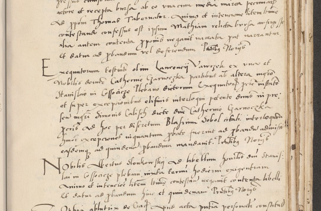 Zdjęcie nr 555 dla obiektu archiwalnego: Acta actorum causarum, sentenciarum et obligacionum coram reverendo patre domino Paulo Crassowsky Warssoviensi et Omnium Sanctorum preposito, canonico et officiali generali Cracoviensi ad annum Domini millesimum quingentesimum quadraresimum quatrum, cuius indicio est secunda pontificatus sanctissimi in Christo patris et domini nostri domini Pauli divina providencia pape tercii anno ipsius decimo, a die ac mense infrascriptis feliciter continuantur