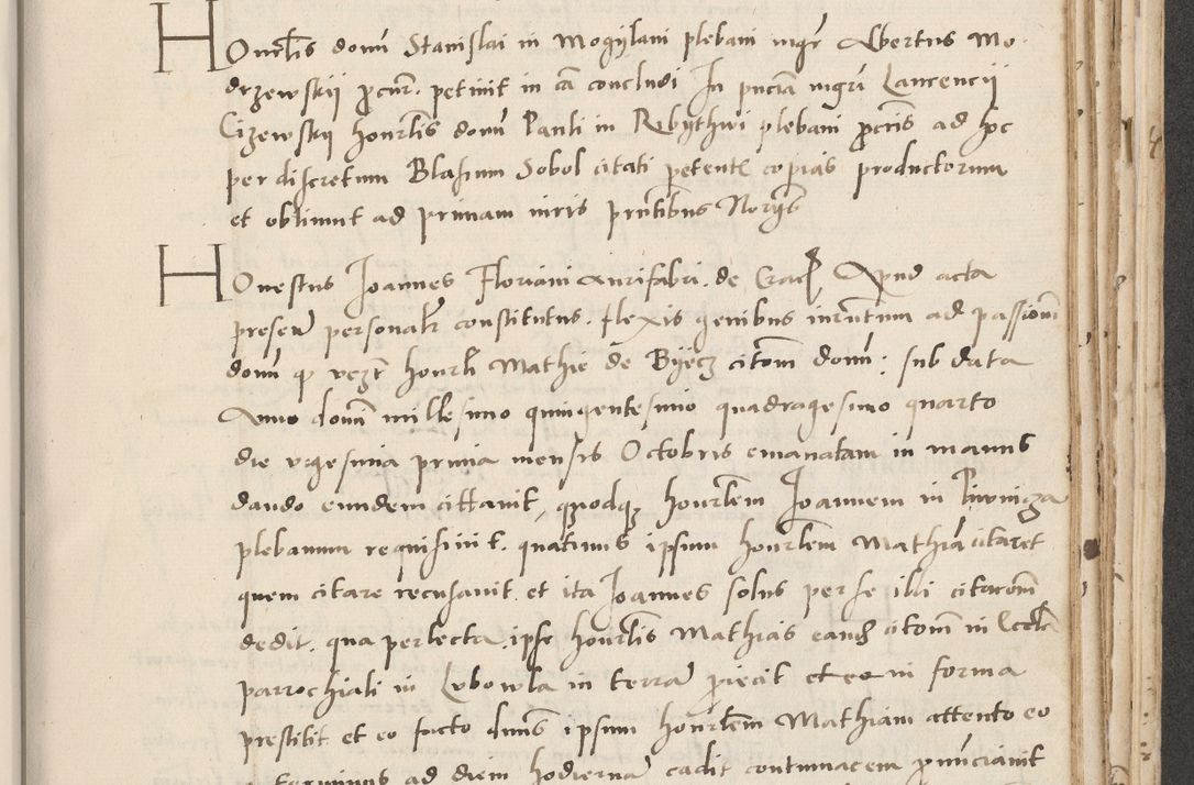 Zdjęcie nr 557 dla obiektu archiwalnego: Acta actorum causarum, sentenciarum et obligacionum coram reverendo patre domino Paulo Crassowsky Warssoviensi et Omnium Sanctorum preposito, canonico et officiali generali Cracoviensi ad annum Domini millesimum quingentesimum quadraresimum quatrum, cuius indicio est secunda pontificatus sanctissimi in Christo patris et domini nostri domini Pauli divina providencia pape tercii anno ipsius decimo, a die ac mense infrascriptis feliciter continuantur