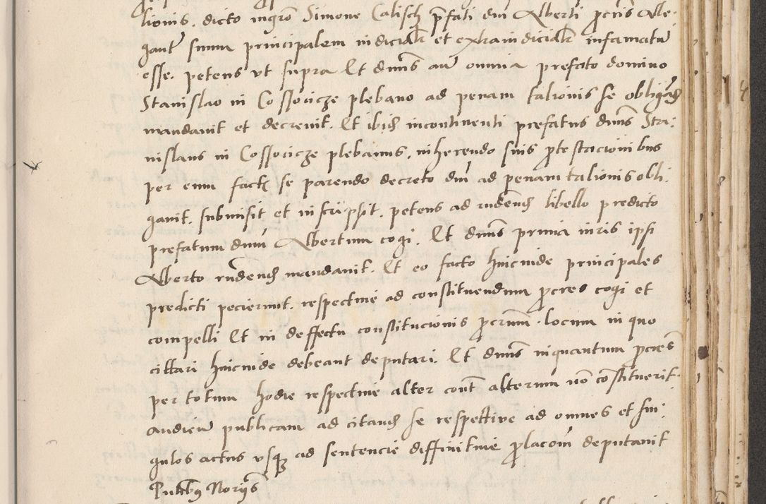 Zdjęcie nr 547 dla obiektu archiwalnego: Acta actorum causarum, sentenciarum et obligacionum coram reverendo patre domino Paulo Crassowsky Warssoviensi et Omnium Sanctorum preposito, canonico et officiali generali Cracoviensi ad annum Domini millesimum quingentesimum quadraresimum quatrum, cuius indicio est secunda pontificatus sanctissimi in Christo patris et domini nostri domini Pauli divina providencia pape tercii anno ipsius decimo, a die ac mense infrascriptis feliciter continuantur
