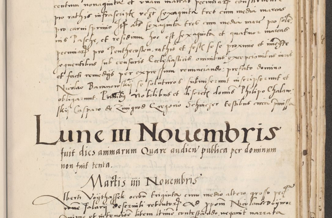 Zdjęcie nr 545 dla obiektu archiwalnego: Acta actorum causarum, sentenciarum et obligacionum coram reverendo patre domino Paulo Crassowsky Warssoviensi et Omnium Sanctorum preposito, canonico et officiali generali Cracoviensi ad annum Domini millesimum quingentesimum quadraresimum quatrum, cuius indicio est secunda pontificatus sanctissimi in Christo patris et domini nostri domini Pauli divina providencia pape tercii anno ipsius decimo, a die ac mense infrascriptis feliciter continuantur