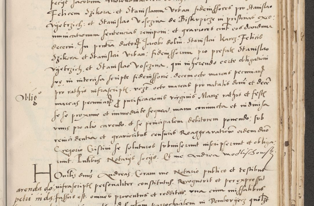 Zdjęcie nr 539 dla obiektu archiwalnego: Acta actorum causarum, sentenciarum et obligacionum coram reverendo patre domino Paulo Crassowsky Warssoviensi et Omnium Sanctorum preposito, canonico et officiali generali Cracoviensi ad annum Domini millesimum quingentesimum quadraresimum quatrum, cuius indicio est secunda pontificatus sanctissimi in Christo patris et domini nostri domini Pauli divina providencia pape tercii anno ipsius decimo, a die ac mense infrascriptis feliciter continuantur