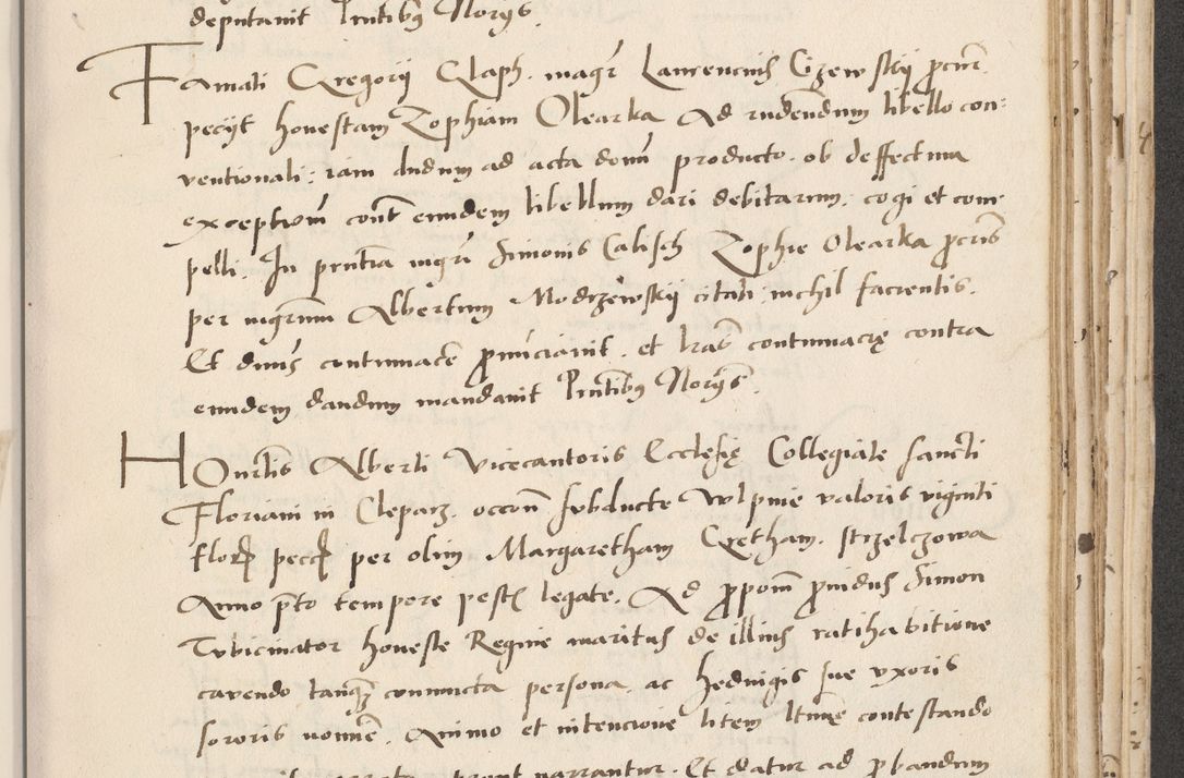 Zdjęcie nr 531 dla obiektu archiwalnego: Acta actorum causarum, sentenciarum et obligacionum coram reverendo patre domino Paulo Crassowsky Warssoviensi et Omnium Sanctorum preposito, canonico et officiali generali Cracoviensi ad annum Domini millesimum quingentesimum quadraresimum quatrum, cuius indicio est secunda pontificatus sanctissimi in Christo patris et domini nostri domini Pauli divina providencia pape tercii anno ipsius decimo, a die ac mense infrascriptis feliciter continuantur
