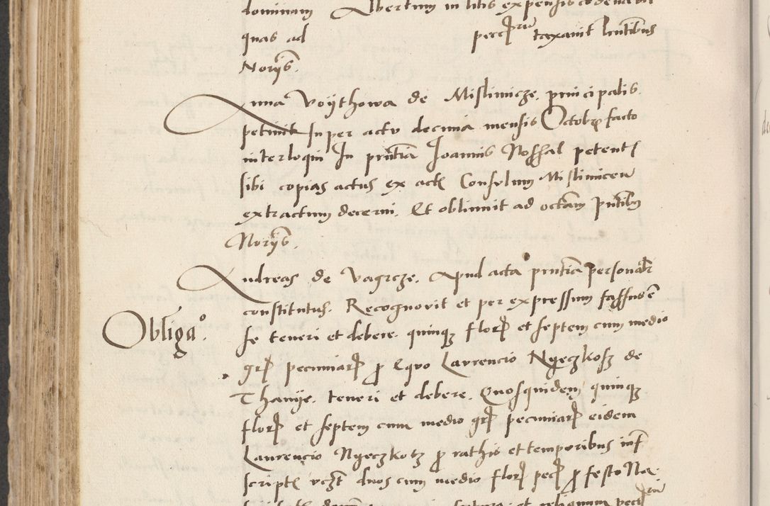 Zdjęcie nr 532 dla obiektu archiwalnego: Acta actorum causarum, sentenciarum et obligacionum coram reverendo patre domino Paulo Crassowsky Warssoviensi et Omnium Sanctorum preposito, canonico et officiali generali Cracoviensi ad annum Domini millesimum quingentesimum quadraresimum quatrum, cuius indicio est secunda pontificatus sanctissimi in Christo patris et domini nostri domini Pauli divina providencia pape tercii anno ipsius decimo, a die ac mense infrascriptis feliciter continuantur
