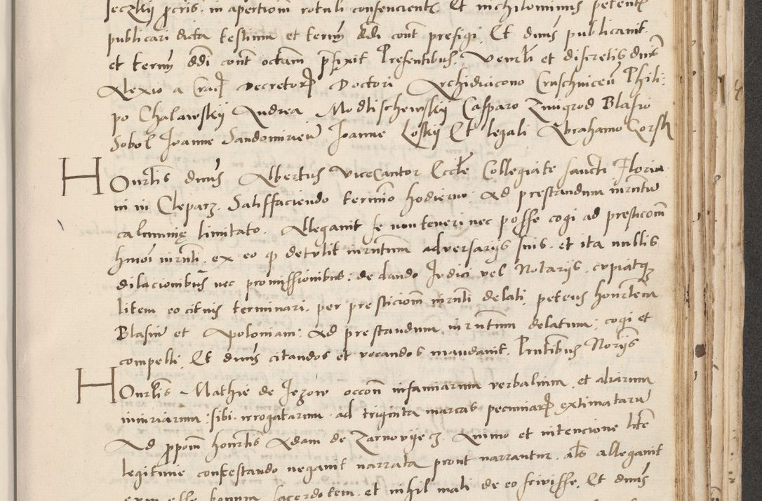 Zdjęcie nr 523 dla obiektu archiwalnego: Acta actorum causarum, sentenciarum et obligacionum coram reverendo patre domino Paulo Crassowsky Warssoviensi et Omnium Sanctorum preposito, canonico et officiali generali Cracoviensi ad annum Domini millesimum quingentesimum quadraresimum quatrum, cuius indicio est secunda pontificatus sanctissimi in Christo patris et domini nostri domini Pauli divina providencia pape tercii anno ipsius decimo, a die ac mense infrascriptis feliciter continuantur