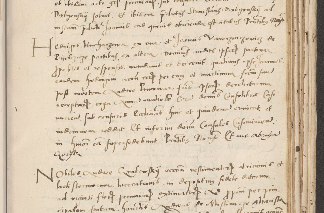 Zdjęcie nr 521 dla obiektu archiwalnego: Acta actorum causarum, sentenciarum et obligacionum coram reverendo patre domino Paulo Crassowsky Warssoviensi et Omnium Sanctorum preposito, canonico et officiali generali Cracoviensi ad annum Domini millesimum quingentesimum quadraresimum quatrum, cuius indicio est secunda pontificatus sanctissimi in Christo patris et domini nostri domini Pauli divina providencia pape tercii anno ipsius decimo, a die ac mense infrascriptis feliciter continuantur