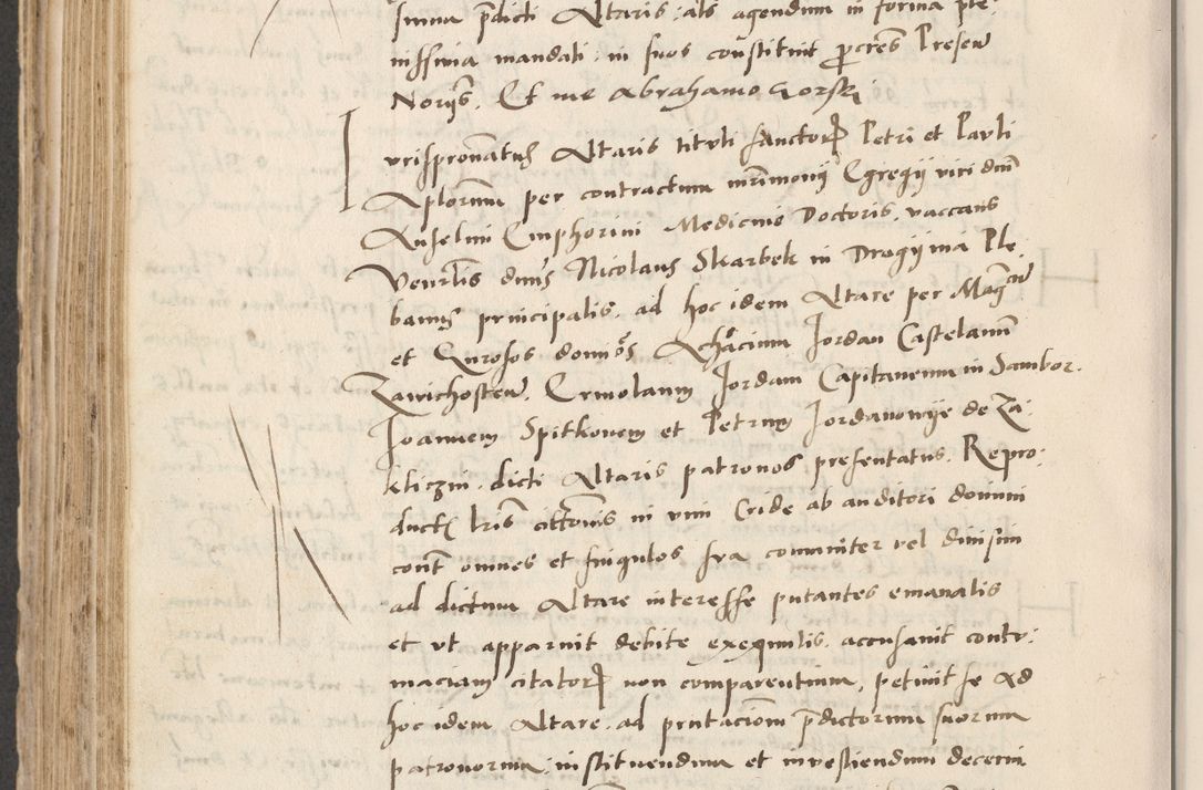 Zdjęcie nr 524 dla obiektu archiwalnego: Acta actorum causarum, sentenciarum et obligacionum coram reverendo patre domino Paulo Crassowsky Warssoviensi et Omnium Sanctorum preposito, canonico et officiali generali Cracoviensi ad annum Domini millesimum quingentesimum quadraresimum quatrum, cuius indicio est secunda pontificatus sanctissimi in Christo patris et domini nostri domini Pauli divina providencia pape tercii anno ipsius decimo, a die ac mense infrascriptis feliciter continuantur