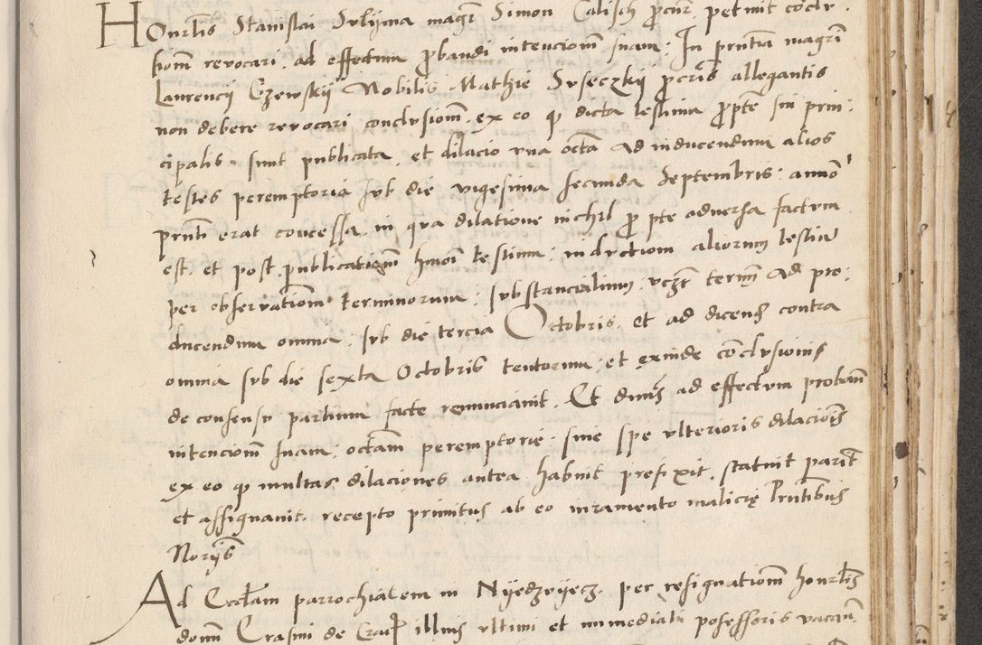 Zdjęcie nr 525 dla obiektu archiwalnego: Acta actorum causarum, sentenciarum et obligacionum coram reverendo patre domino Paulo Crassowsky Warssoviensi et Omnium Sanctorum preposito, canonico et officiali generali Cracoviensi ad annum Domini millesimum quingentesimum quadraresimum quatrum, cuius indicio est secunda pontificatus sanctissimi in Christo patris et domini nostri domini Pauli divina providencia pape tercii anno ipsius decimo, a die ac mense infrascriptis feliciter continuantur