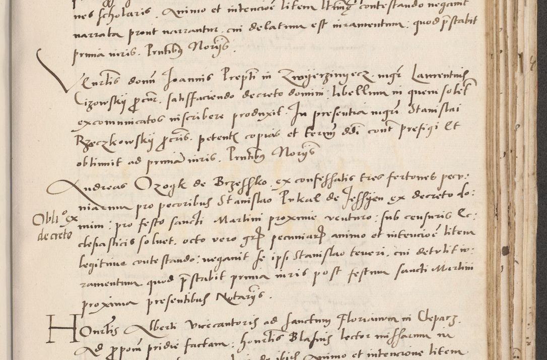 Zdjęcie nr 511 dla obiektu archiwalnego: Acta actorum causarum, sentenciarum et obligacionum coram reverendo patre domino Paulo Crassowsky Warssoviensi et Omnium Sanctorum preposito, canonico et officiali generali Cracoviensi ad annum Domini millesimum quingentesimum quadraresimum quatrum, cuius indicio est secunda pontificatus sanctissimi in Christo patris et domini nostri domini Pauli divina providencia pape tercii anno ipsius decimo, a die ac mense infrascriptis feliciter continuantur