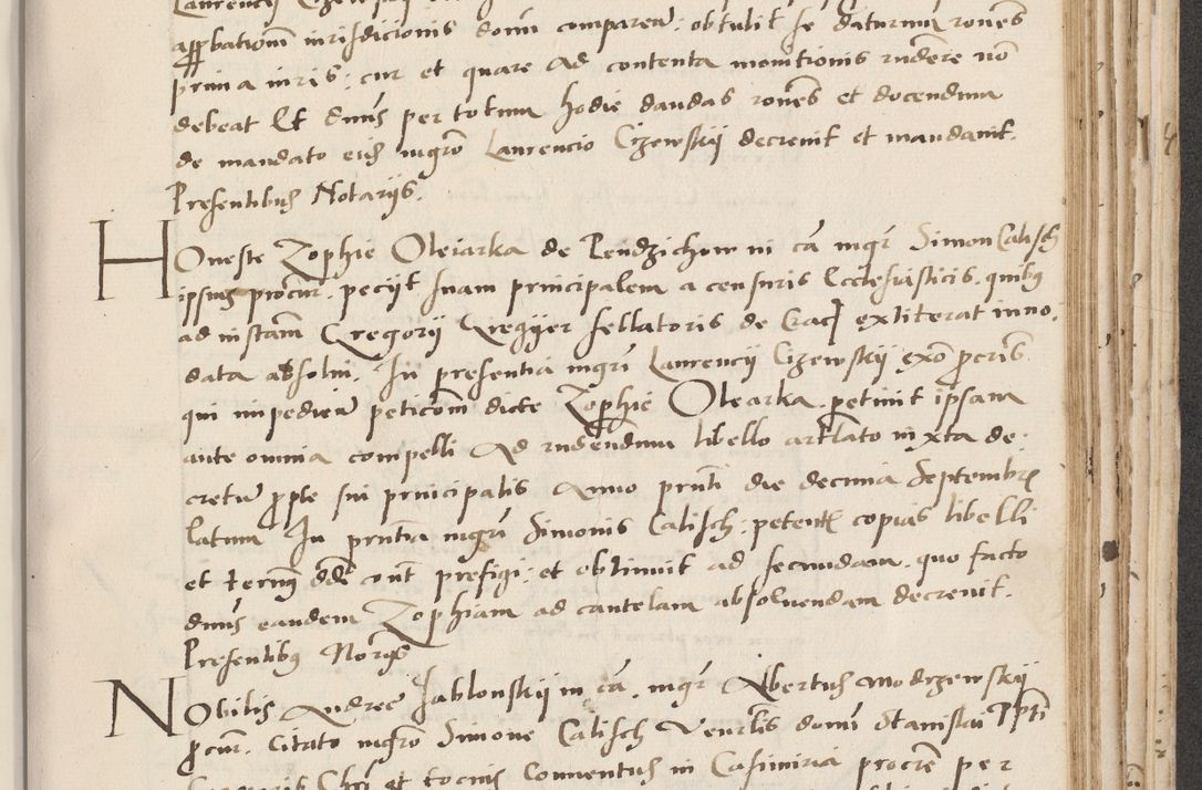 Zdjęcie nr 507 dla obiektu archiwalnego: Acta actorum causarum, sentenciarum et obligacionum coram reverendo patre domino Paulo Crassowsky Warssoviensi et Omnium Sanctorum preposito, canonico et officiali generali Cracoviensi ad annum Domini millesimum quingentesimum quadraresimum quatrum, cuius indicio est secunda pontificatus sanctissimi in Christo patris et domini nostri domini Pauli divina providencia pape tercii anno ipsius decimo, a die ac mense infrascriptis feliciter continuantur