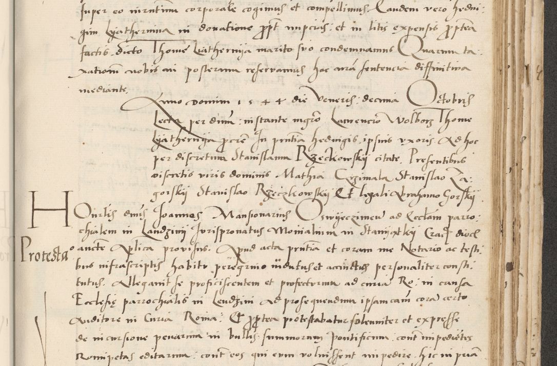 Zdjęcie nr 493 dla obiektu archiwalnego: Acta actorum causarum, sentenciarum et obligacionum coram reverendo patre domino Paulo Crassowsky Warssoviensi et Omnium Sanctorum preposito, canonico et officiali generali Cracoviensi ad annum Domini millesimum quingentesimum quadraresimum quatrum, cuius indicio est secunda pontificatus sanctissimi in Christo patris et domini nostri domini Pauli divina providencia pape tercii anno ipsius decimo, a die ac mense infrascriptis feliciter continuantur