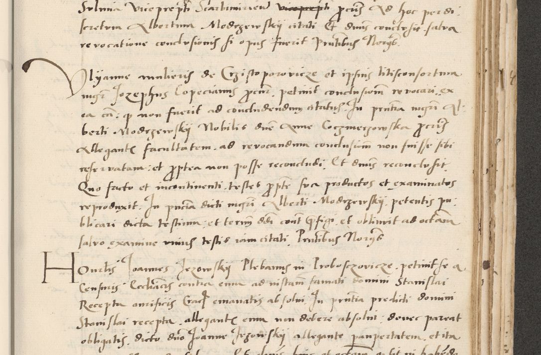 Zdjęcie nr 489 dla obiektu archiwalnego: Acta actorum causarum, sentenciarum et obligacionum coram reverendo patre domino Paulo Crassowsky Warssoviensi et Omnium Sanctorum preposito, canonico et officiali generali Cracoviensi ad annum Domini millesimum quingentesimum quadraresimum quatrum, cuius indicio est secunda pontificatus sanctissimi in Christo patris et domini nostri domini Pauli divina providencia pape tercii anno ipsius decimo, a die ac mense infrascriptis feliciter continuantur