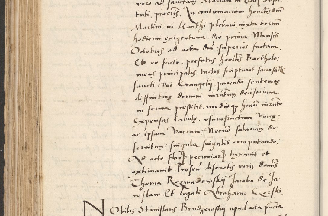 Zdjęcie nr 486 dla obiektu archiwalnego: Acta actorum causarum, sentenciarum et obligacionum coram reverendo patre domino Paulo Crassowsky Warssoviensi et Omnium Sanctorum preposito, canonico et officiali generali Cracoviensi ad annum Domini millesimum quingentesimum quadraresimum quatrum, cuius indicio est secunda pontificatus sanctissimi in Christo patris et domini nostri domini Pauli divina providencia pape tercii anno ipsius decimo, a die ac mense infrascriptis feliciter continuantur
