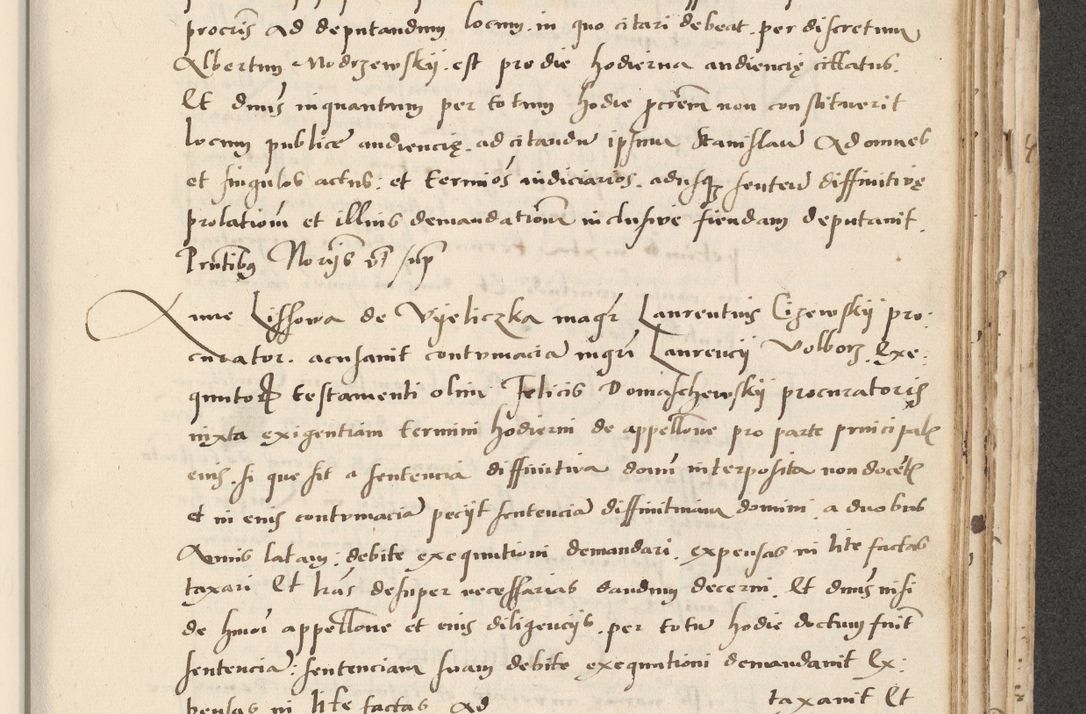 Zdjęcie nr 483 dla obiektu archiwalnego: Acta actorum causarum, sentenciarum et obligacionum coram reverendo patre domino Paulo Crassowsky Warssoviensi et Omnium Sanctorum preposito, canonico et officiali generali Cracoviensi ad annum Domini millesimum quingentesimum quadraresimum quatrum, cuius indicio est secunda pontificatus sanctissimi in Christo patris et domini nostri domini Pauli divina providencia pape tercii anno ipsius decimo, a die ac mense infrascriptis feliciter continuantur