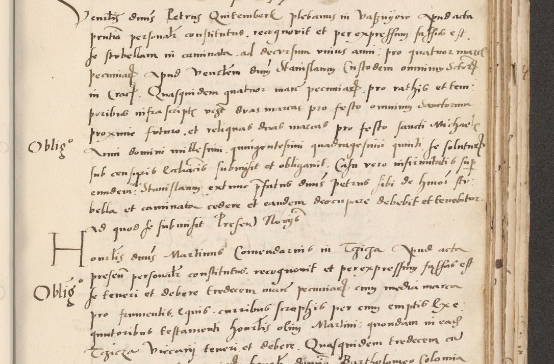 Zdjęcie nr 481 dla obiektu archiwalnego: Acta actorum causarum, sentenciarum et obligacionum coram reverendo patre domino Paulo Crassowsky Warssoviensi et Omnium Sanctorum preposito, canonico et officiali generali Cracoviensi ad annum Domini millesimum quingentesimum quadraresimum quatrum, cuius indicio est secunda pontificatus sanctissimi in Christo patris et domini nostri domini Pauli divina providencia pape tercii anno ipsius decimo, a die ac mense infrascriptis feliciter continuantur
