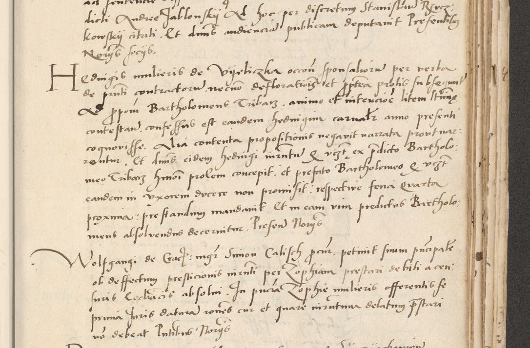 Zdjęcie nr 473 dla obiektu archiwalnego: Acta actorum causarum, sentenciarum et obligacionum coram reverendo patre domino Paulo Crassowsky Warssoviensi et Omnium Sanctorum preposito, canonico et officiali generali Cracoviensi ad annum Domini millesimum quingentesimum quadraresimum quatrum, cuius indicio est secunda pontificatus sanctissimi in Christo patris et domini nostri domini Pauli divina providencia pape tercii anno ipsius decimo, a die ac mense infrascriptis feliciter continuantur