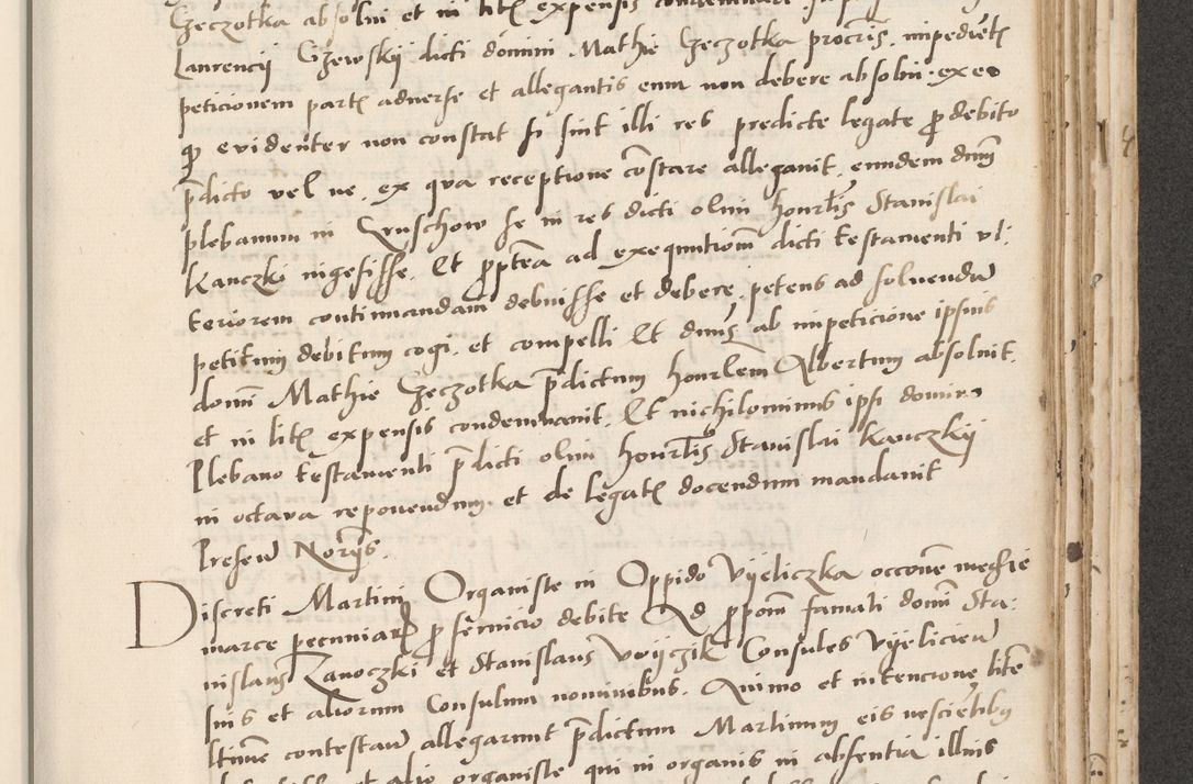 Zdjęcie nr 465 dla obiektu archiwalnego: Acta actorum causarum, sentenciarum et obligacionum coram reverendo patre domino Paulo Crassowsky Warssoviensi et Omnium Sanctorum preposito, canonico et officiali generali Cracoviensi ad annum Domini millesimum quingentesimum quadraresimum quatrum, cuius indicio est secunda pontificatus sanctissimi in Christo patris et domini nostri domini Pauli divina providencia pape tercii anno ipsius decimo, a die ac mense infrascriptis feliciter continuantur