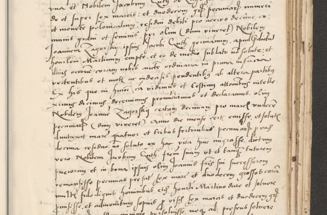 Zdjęcie nr 467 dla obiektu archiwalnego: Acta actorum causarum, sentenciarum et obligacionum coram reverendo patre domino Paulo Crassowsky Warssoviensi et Omnium Sanctorum preposito, canonico et officiali generali Cracoviensi ad annum Domini millesimum quingentesimum quadraresimum quatrum, cuius indicio est secunda pontificatus sanctissimi in Christo patris et domini nostri domini Pauli divina providencia pape tercii anno ipsius decimo, a die ac mense infrascriptis feliciter continuantur