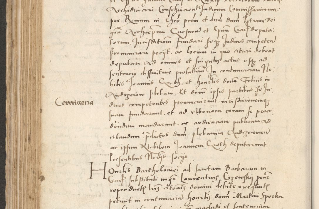 Zdjęcie nr 464 dla obiektu archiwalnego: Acta actorum causarum, sentenciarum et obligacionum coram reverendo patre domino Paulo Crassowsky Warssoviensi et Omnium Sanctorum preposito, canonico et officiali generali Cracoviensi ad annum Domini millesimum quingentesimum quadraresimum quatrum, cuius indicio est secunda pontificatus sanctissimi in Christo patris et domini nostri domini Pauli divina providencia pape tercii anno ipsius decimo, a die ac mense infrascriptis feliciter continuantur