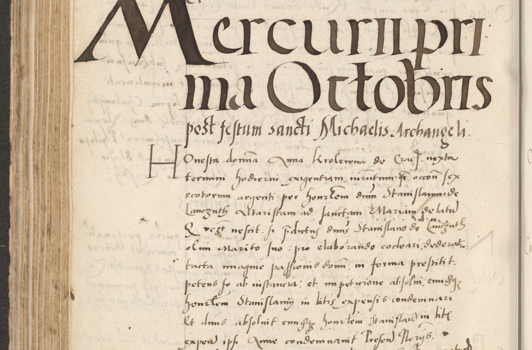 Zdjęcie nr 462 dla obiektu archiwalnego: Acta actorum causarum, sentenciarum et obligacionum coram reverendo patre domino Paulo Crassowsky Warssoviensi et Omnium Sanctorum preposito, canonico et officiali generali Cracoviensi ad annum Domini millesimum quingentesimum quadraresimum quatrum, cuius indicio est secunda pontificatus sanctissimi in Christo patris et domini nostri domini Pauli divina providencia pape tercii anno ipsius decimo, a die ac mense infrascriptis feliciter continuantur