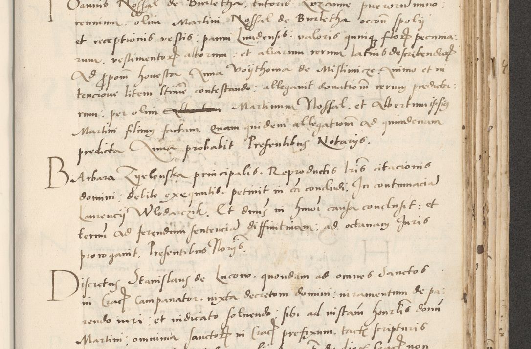 Zdjęcie nr 461 dla obiektu archiwalnego: Acta actorum causarum, sentenciarum et obligacionum coram reverendo patre domino Paulo Crassowsky Warssoviensi et Omnium Sanctorum preposito, canonico et officiali generali Cracoviensi ad annum Domini millesimum quingentesimum quadraresimum quatrum, cuius indicio est secunda pontificatus sanctissimi in Christo patris et domini nostri domini Pauli divina providencia pape tercii anno ipsius decimo, a die ac mense infrascriptis feliciter continuantur