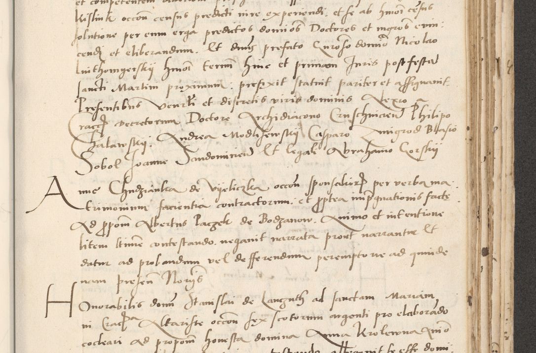 Zdjęcie nr 459 dla obiektu archiwalnego: Acta actorum causarum, sentenciarum et obligacionum coram reverendo patre domino Paulo Crassowsky Warssoviensi et Omnium Sanctorum preposito, canonico et officiali generali Cracoviensi ad annum Domini millesimum quingentesimum quadraresimum quatrum, cuius indicio est secunda pontificatus sanctissimi in Christo patris et domini nostri domini Pauli divina providencia pape tercii anno ipsius decimo, a die ac mense infrascriptis feliciter continuantur