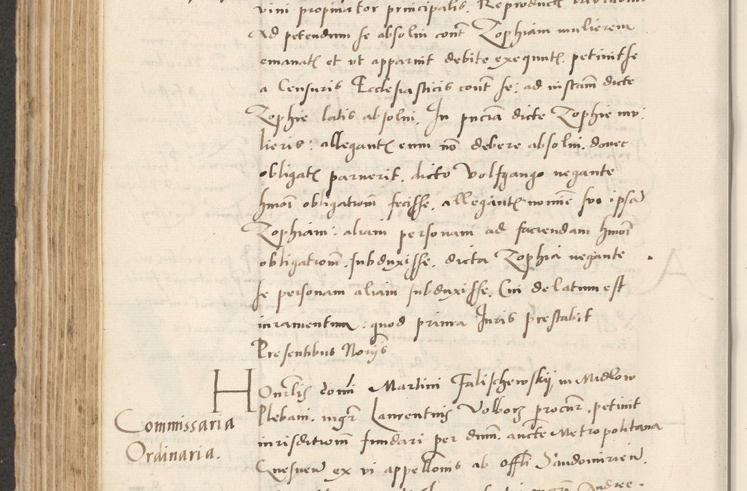 Zdjęcie nr 460 dla obiektu archiwalnego: Acta actorum causarum, sentenciarum et obligacionum coram reverendo patre domino Paulo Crassowsky Warssoviensi et Omnium Sanctorum preposito, canonico et officiali generali Cracoviensi ad annum Domini millesimum quingentesimum quadraresimum quatrum, cuius indicio est secunda pontificatus sanctissimi in Christo patris et domini nostri domini Pauli divina providencia pape tercii anno ipsius decimo, a die ac mense infrascriptis feliciter continuantur