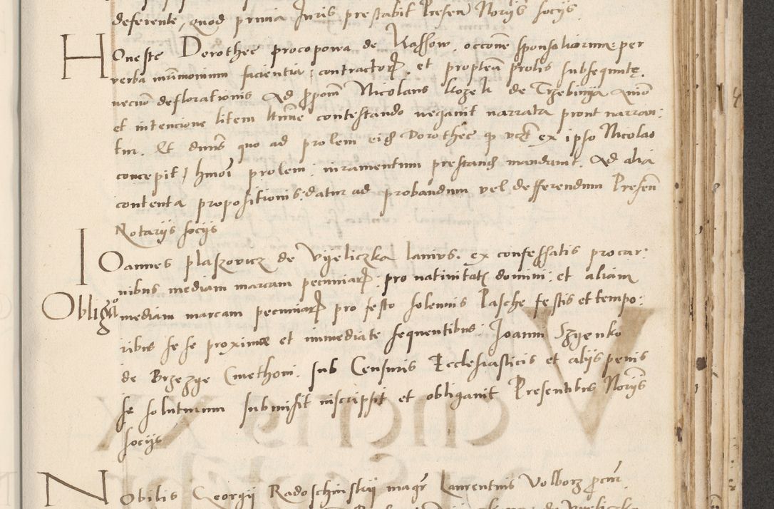 Zdjęcie nr 457 dla obiektu archiwalnego: Acta actorum causarum, sentenciarum et obligacionum coram reverendo patre domino Paulo Crassowsky Warssoviensi et Omnium Sanctorum preposito, canonico et officiali generali Cracoviensi ad annum Domini millesimum quingentesimum quadraresimum quatrum, cuius indicio est secunda pontificatus sanctissimi in Christo patris et domini nostri domini Pauli divina providencia pape tercii anno ipsius decimo, a die ac mense infrascriptis feliciter continuantur