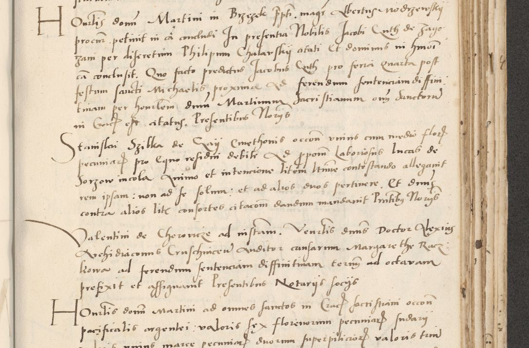 Zdjęcie nr 455 dla obiektu archiwalnego: Acta actorum causarum, sentenciarum et obligacionum coram reverendo patre domino Paulo Crassowsky Warssoviensi et Omnium Sanctorum preposito, canonico et officiali generali Cracoviensi ad annum Domini millesimum quingentesimum quadraresimum quatrum, cuius indicio est secunda pontificatus sanctissimi in Christo patris et domini nostri domini Pauli divina providencia pape tercii anno ipsius decimo, a die ac mense infrascriptis feliciter continuantur