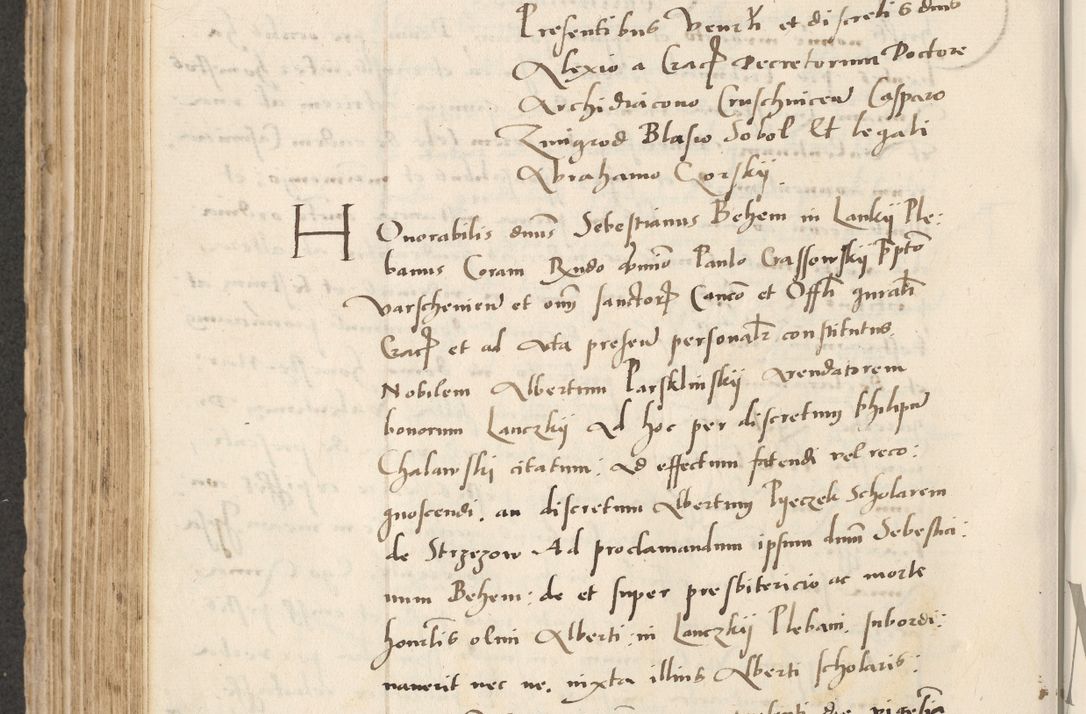 Zdjęcie nr 452 dla obiektu archiwalnego: Acta actorum causarum, sentenciarum et obligacionum coram reverendo patre domino Paulo Crassowsky Warssoviensi et Omnium Sanctorum preposito, canonico et officiali generali Cracoviensi ad annum Domini millesimum quingentesimum quadraresimum quatrum, cuius indicio est secunda pontificatus sanctissimi in Christo patris et domini nostri domini Pauli divina providencia pape tercii anno ipsius decimo, a die ac mense infrascriptis feliciter continuantur