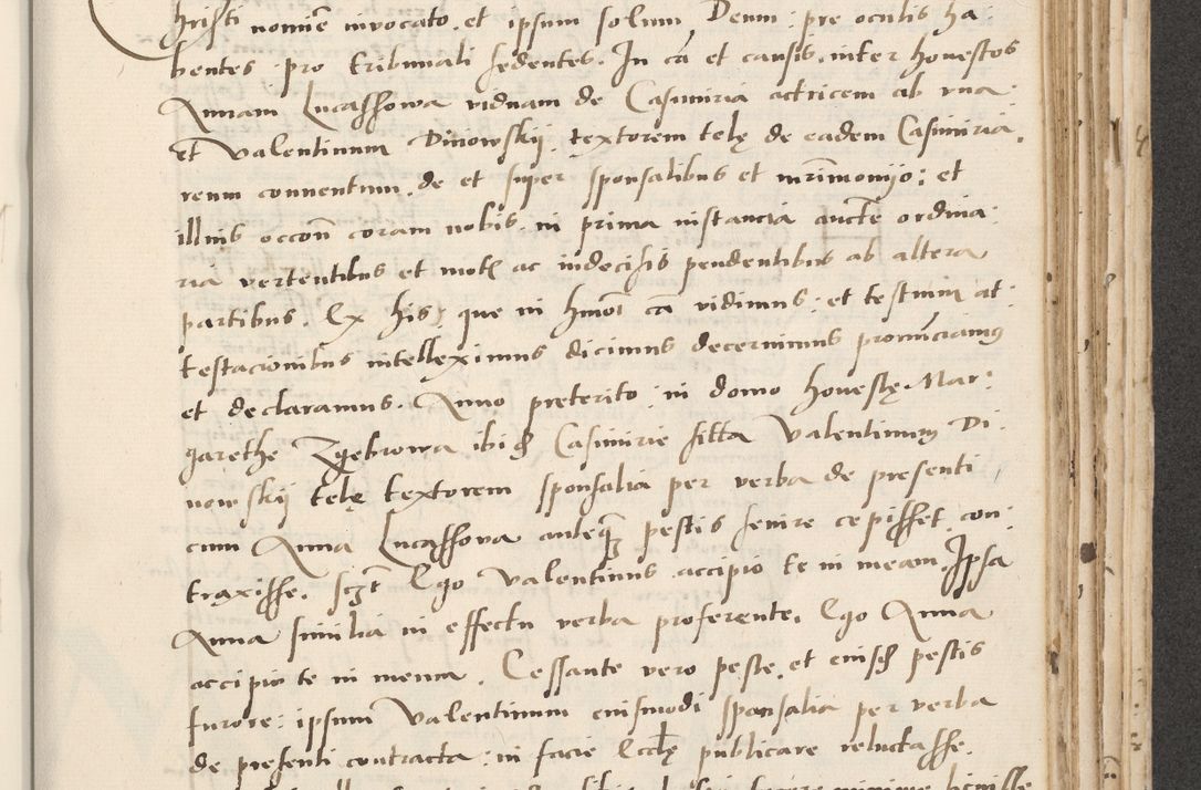 Zdjęcie nr 451 dla obiektu archiwalnego: Acta actorum causarum, sentenciarum et obligacionum coram reverendo patre domino Paulo Crassowsky Warssoviensi et Omnium Sanctorum preposito, canonico et officiali generali Cracoviensi ad annum Domini millesimum quingentesimum quadraresimum quatrum, cuius indicio est secunda pontificatus sanctissimi in Christo patris et domini nostri domini Pauli divina providencia pape tercii anno ipsius decimo, a die ac mense infrascriptis feliciter continuantur