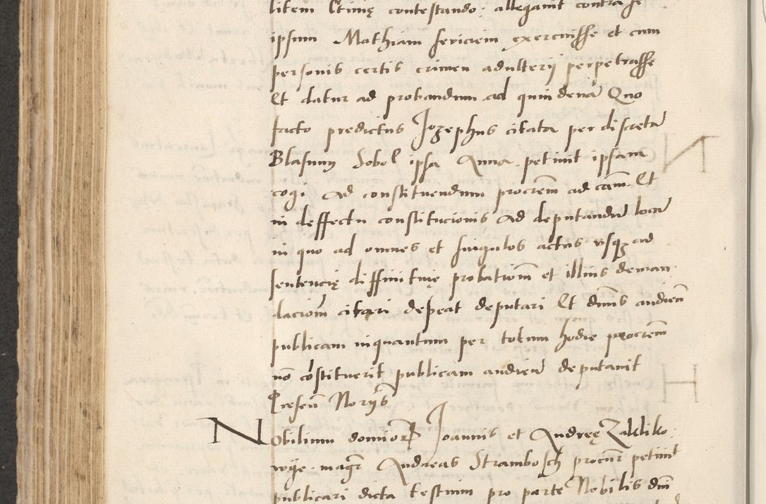 Zdjęcie nr 450 dla obiektu archiwalnego: Acta actorum causarum, sentenciarum et obligacionum coram reverendo patre domino Paulo Crassowsky Warssoviensi et Omnium Sanctorum preposito, canonico et officiali generali Cracoviensi ad annum Domini millesimum quingentesimum quadraresimum quatrum, cuius indicio est secunda pontificatus sanctissimi in Christo patris et domini nostri domini Pauli divina providencia pape tercii anno ipsius decimo, a die ac mense infrascriptis feliciter continuantur